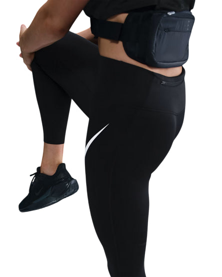 Nike Leggings Running Donna 7/8 Tempo Swoosh HV2304-010 Nero – Comfort e Prestazioni flessibilità