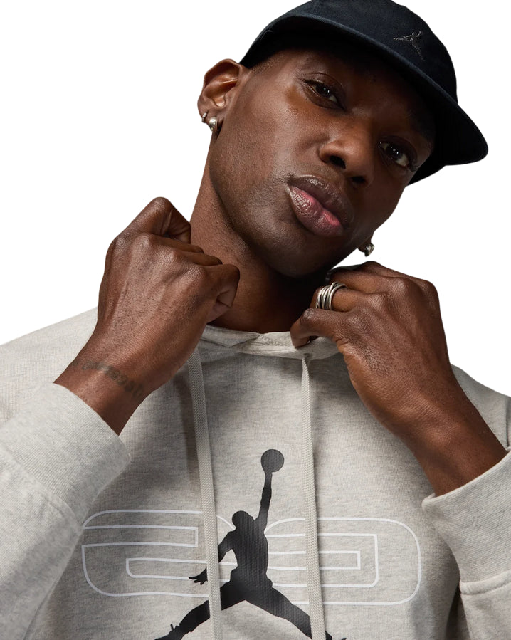 Nike Maglia con Cappuccio Jordan Sport Crossover Fleece HQ8694-084 Grigio – Comfort Fleece, Stile Urban e Performance Vincente - dettaglio logo