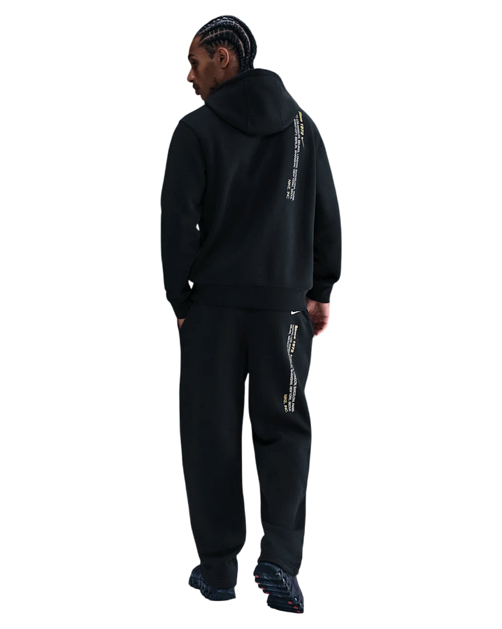 Nike Pantalone Straight Fleece Uomo IM8323-010 Nero | Comfort Caldo e Stile Urbano - retro intero