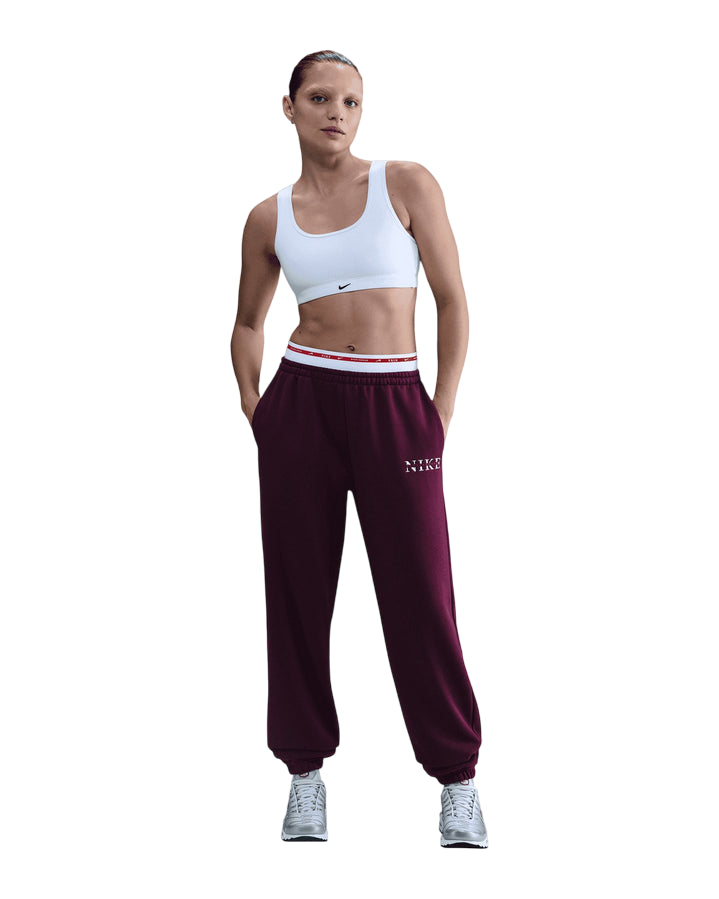 Nike Pantaloni Tuta Donna Phoenix Fleece IH4055-610 Rosa – vita alta, comfort, stile sportivo - intero frontaleNike Pantaloni Tuta Donna Phoenix Fleece IH4055-610 Rosa – vita alta, comfort, stile sportivo - intero frontale