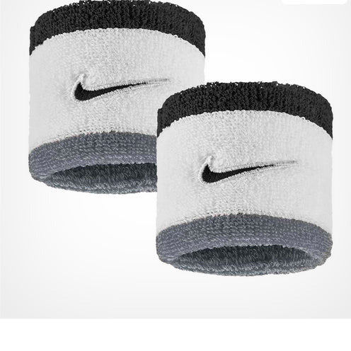 Nike Polsino Tergisudore SWOOSH WRISTBANDS N1012405122OS Bianco-Grigio-Nero