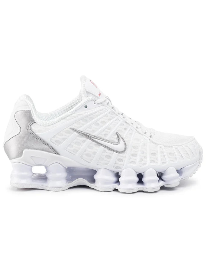 Nike Scarpa Shox TL AR3566-100 Bianco – Tecnologia Shox, Energia e Comfort Futuristico frontale
