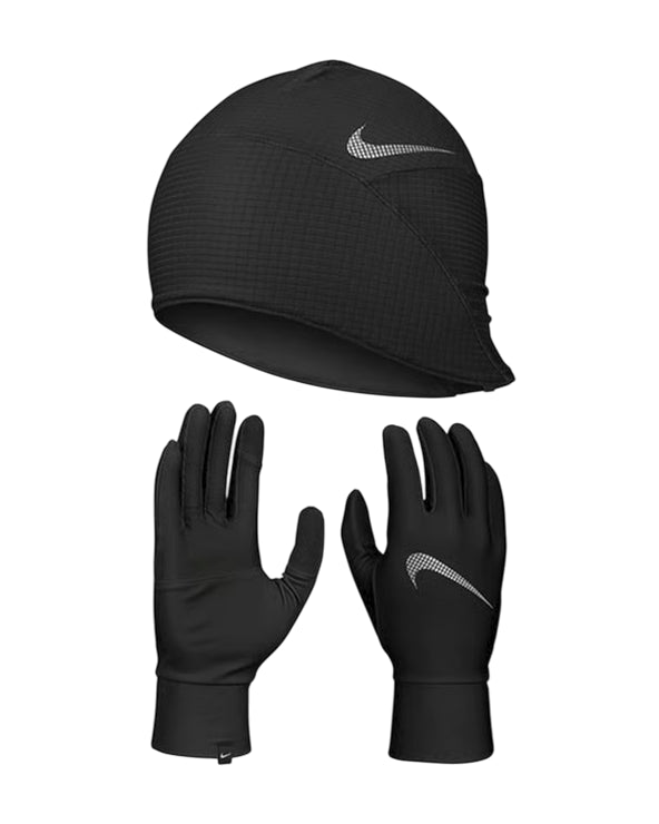 Nike Set Berretto e Guanti Essential N.100.0594.082 Nero – Running
