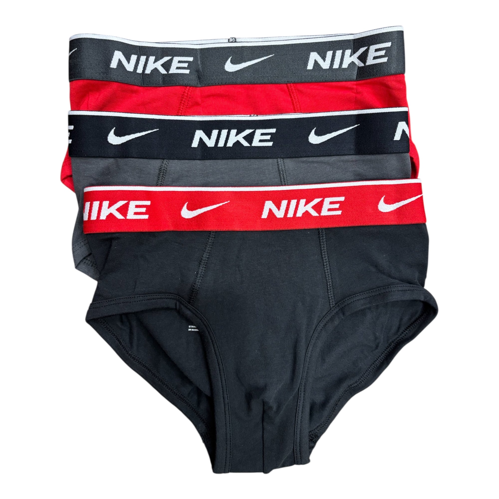 Nike Slip da ragazzo in Dri-Fit Essential Cotton Stretch 9N1185-U10 nero.antracite-rosso