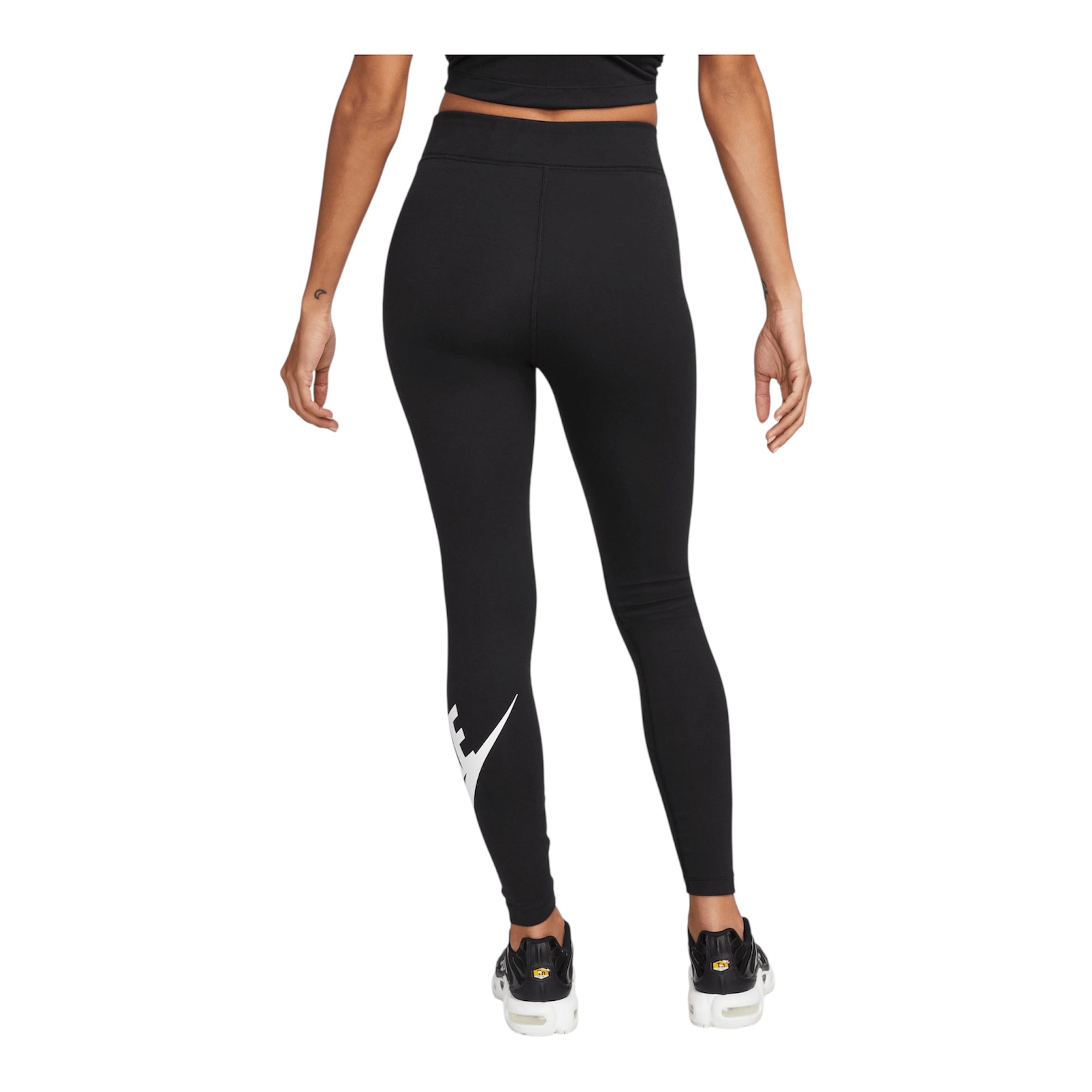 Nike Sportswear Classics Leggings a vita alta con grafica – Donna DV7791-010 nero dietro