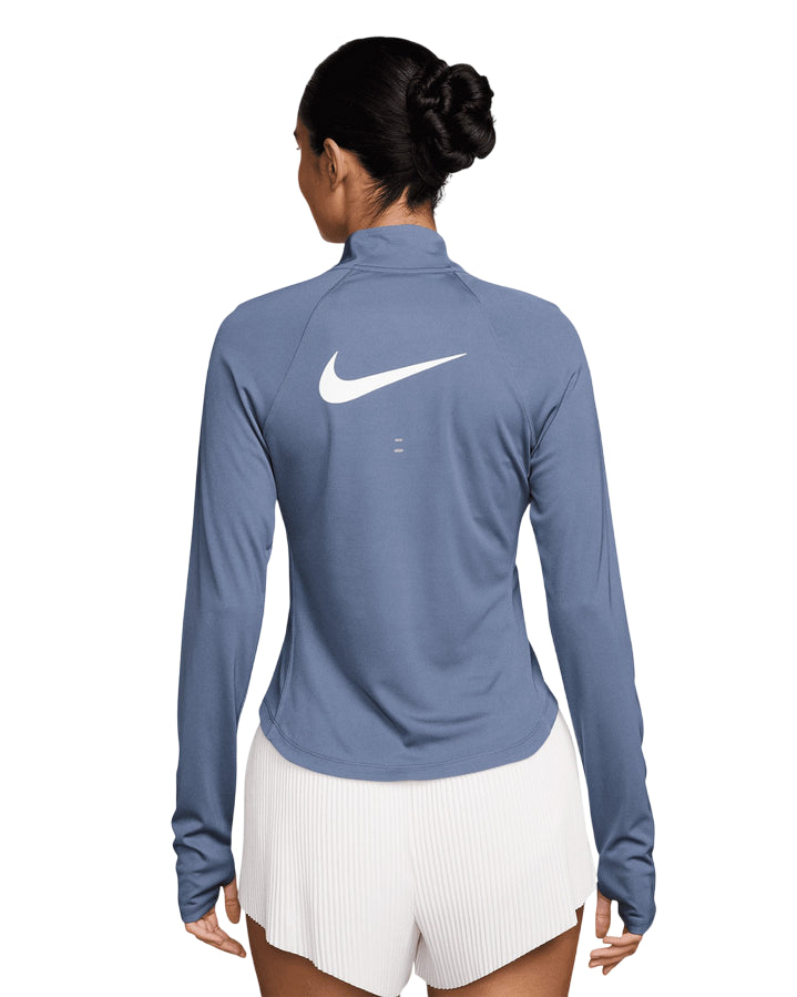 Nike Top Running Donna Dri-FIT Tempo Swoosh HV2842-499 Blu - retro