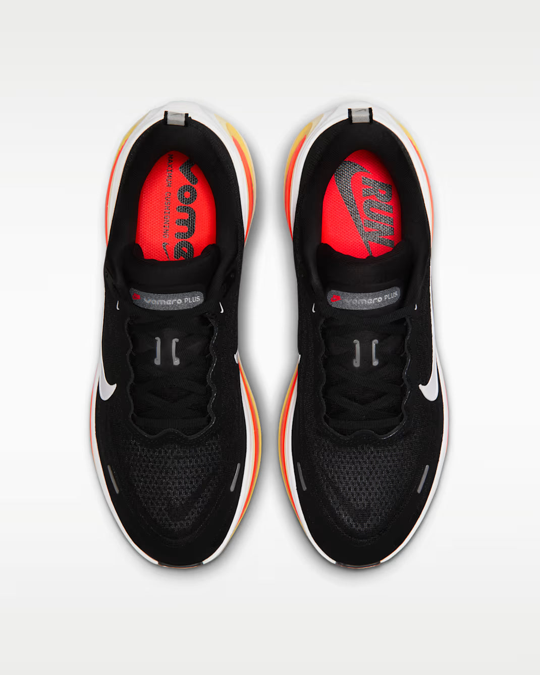 Nike Vomero Plus HV8150-009 Nero Bright Crimson Running Uomo vista dall'alto