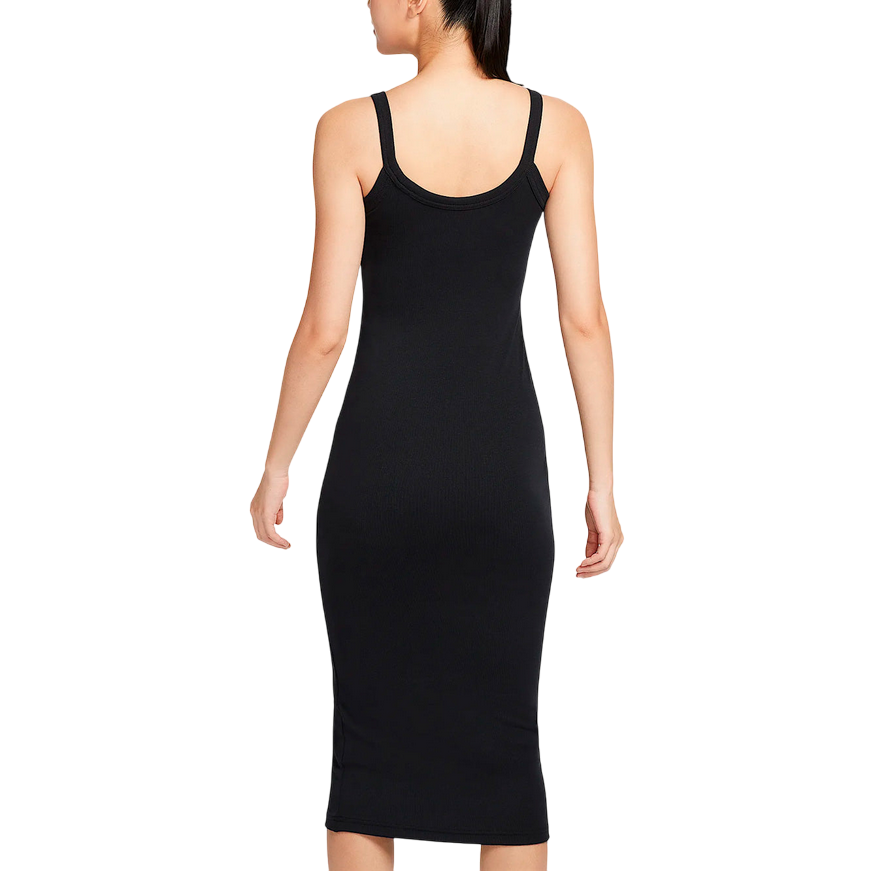 Nike abito da donna a canotta aderente con mini-costine HJ0710-010 nero