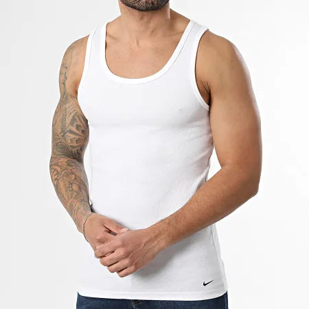 Nike canotta da uomo Essential Cotton Stretch KE1274 MED bianco