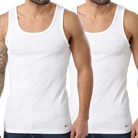 Nike canotta da uomo Essential Cotton Stretch KE1274 MED bianco