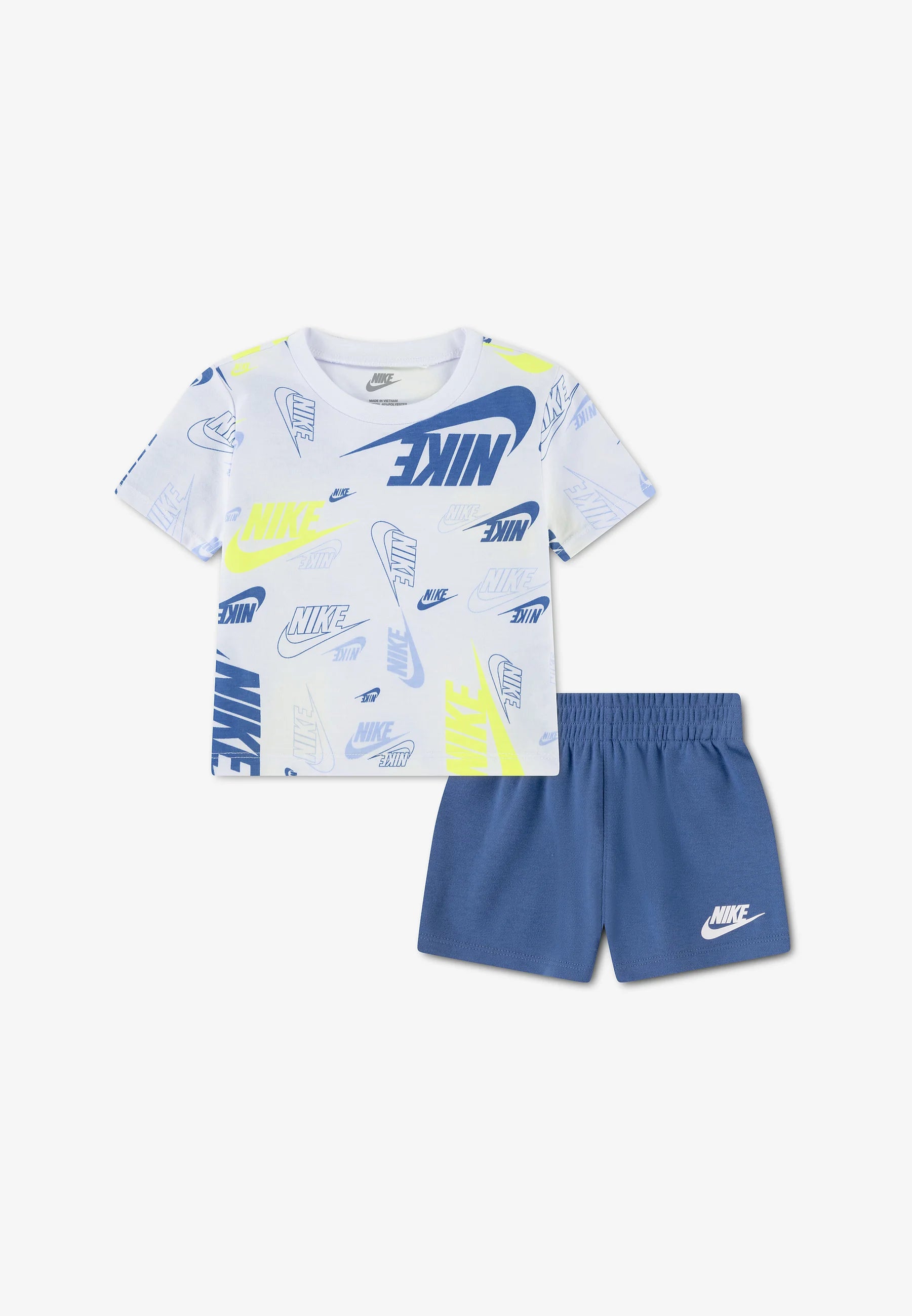 Nike completino da ragazzo 86N043-B4T bianco-celeste