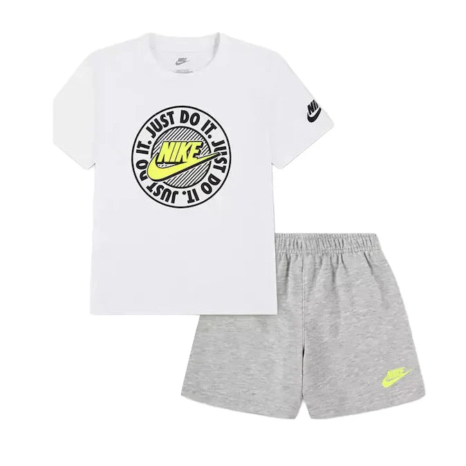 Nike completino da ragazzo 86N903-C87 bianco-grigio