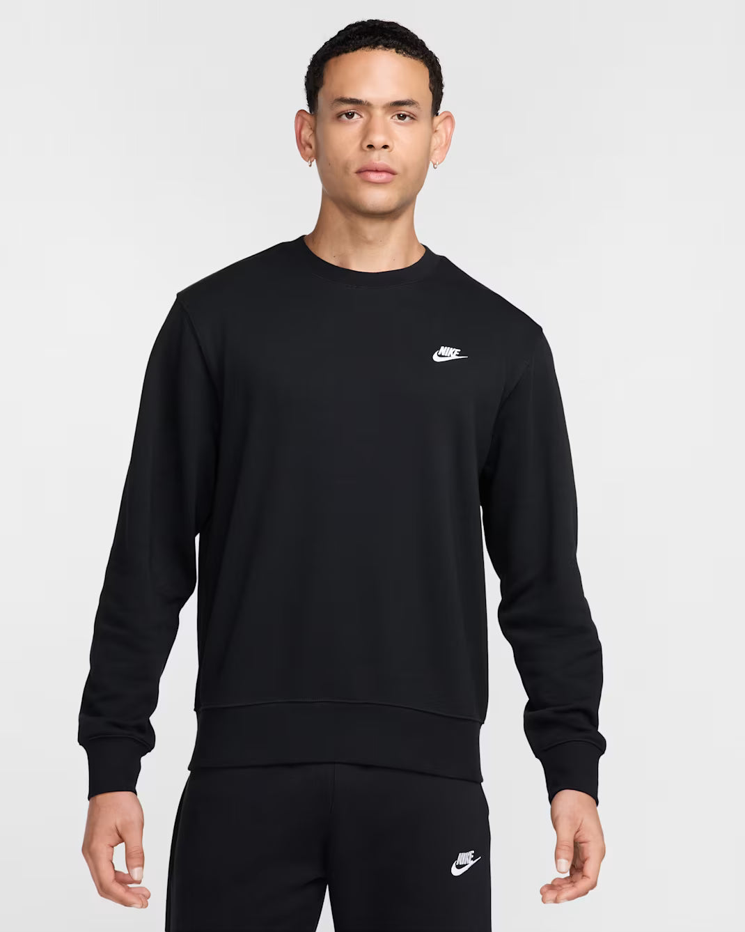 Nike felpa Club girocollo in French Terry – Uomo FN3888-010 nero