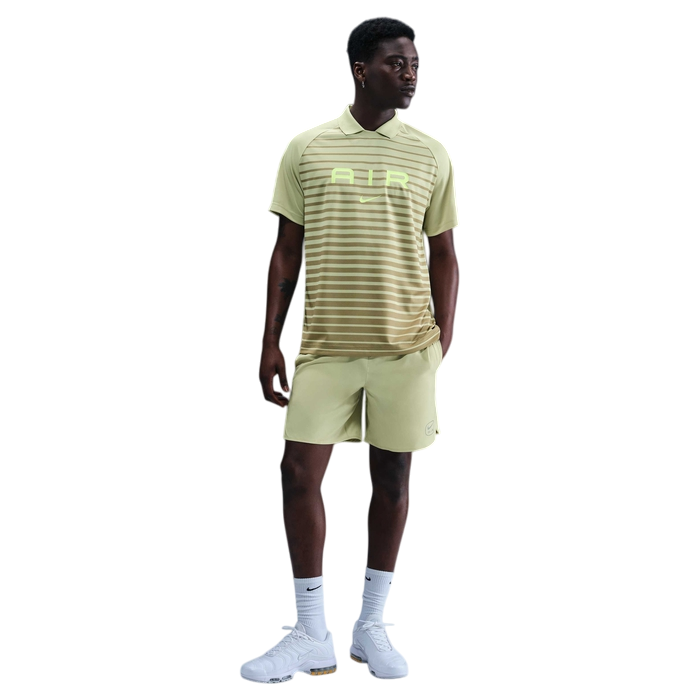 Nike maglietta con colletto da uomo manica corta Swoosh Air Football Jersey AOP IB8019-371 verde
