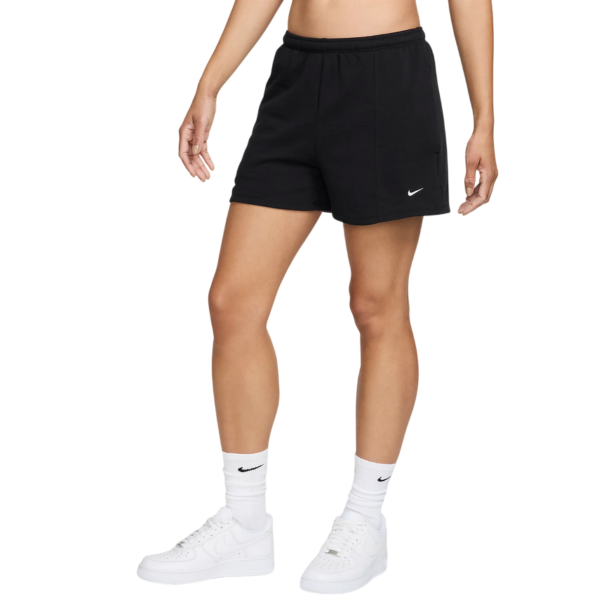 Nike pantaloncino sportivo da donna in cotone garzato leggero French Terry HF6940-010 nero