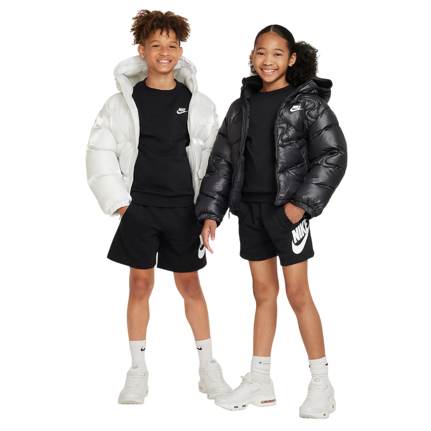 Nike pantaloncino sportivo junior in cotone garzato Sportswear Club FD2997-010 nero