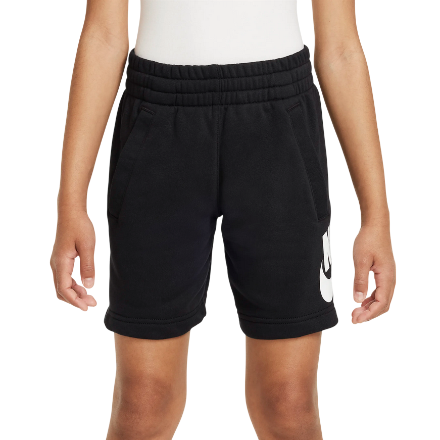 Nike pantaloncino sportivo junior in cotone garzato Sportswear Club FD2997-010 nero