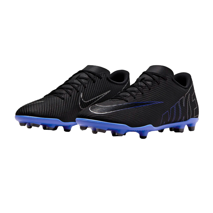 Nike scarpa da calcio da uomo Vapor 15 Club FG/MG DJ5963-040 nero-azzurro