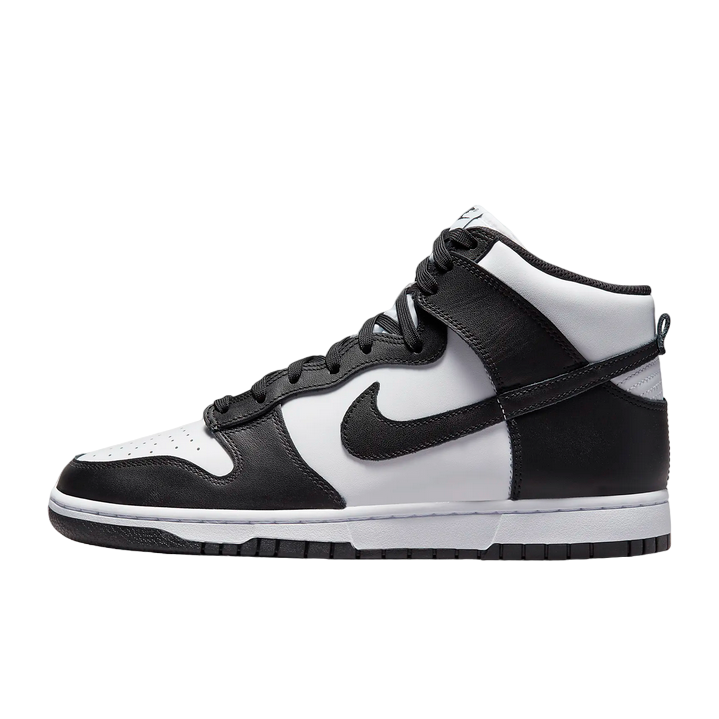 Nike scarpa sneakers alta da uomo Dunk High Retro DD1399-105 bianco-nero 2
