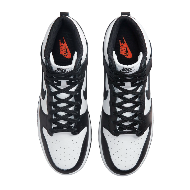 Nike scarpa sneakers alta da uomo Dunk High Retro DD1399-105 bianco-nero 5