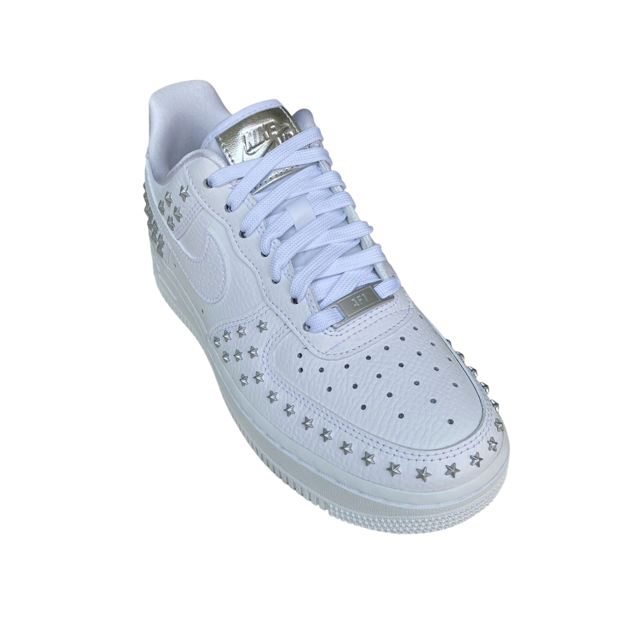 Nike scarpa sneakers da donna Nike Air Force 1 '07 XX Studded AR0639-100 bianco2