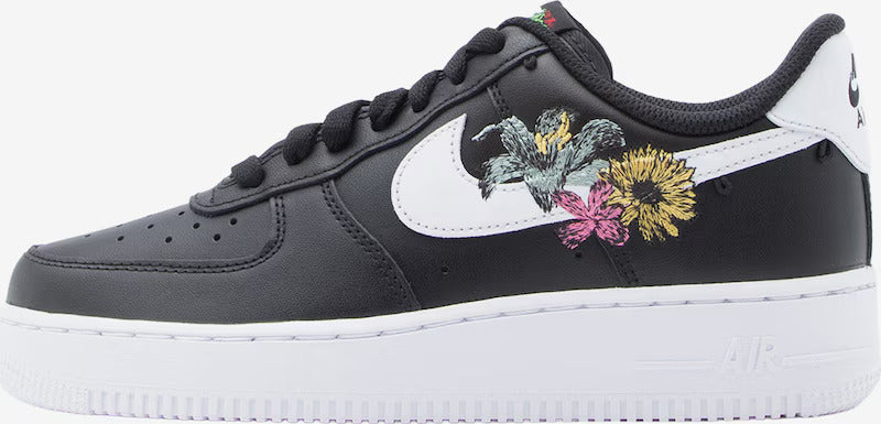 Nike scarpa sneakers donna Air Force 1 '07 Premium "Flowers" IB6644-001 nera