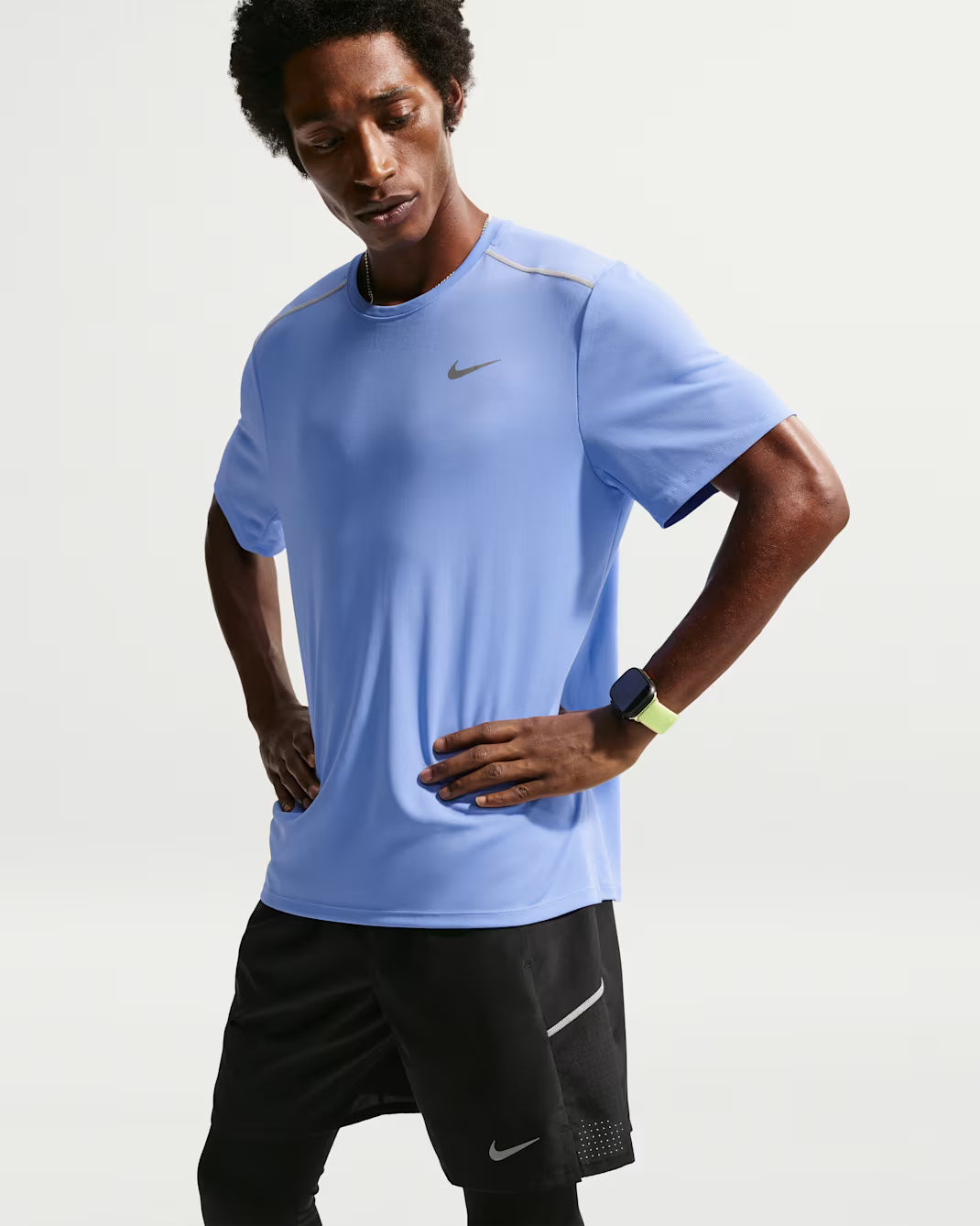 Nike t-shirt manica corta da uomo Miler IF2082-494 bluette