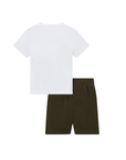 Nike completo Club da bambino maglietta manica corta e pantaloncino 86L775-F84 bianco-verde