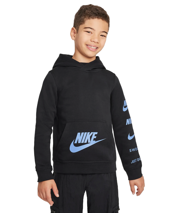 Nike felpa con cappuccio da ragazzo Standard Issue FN7724-010 nero