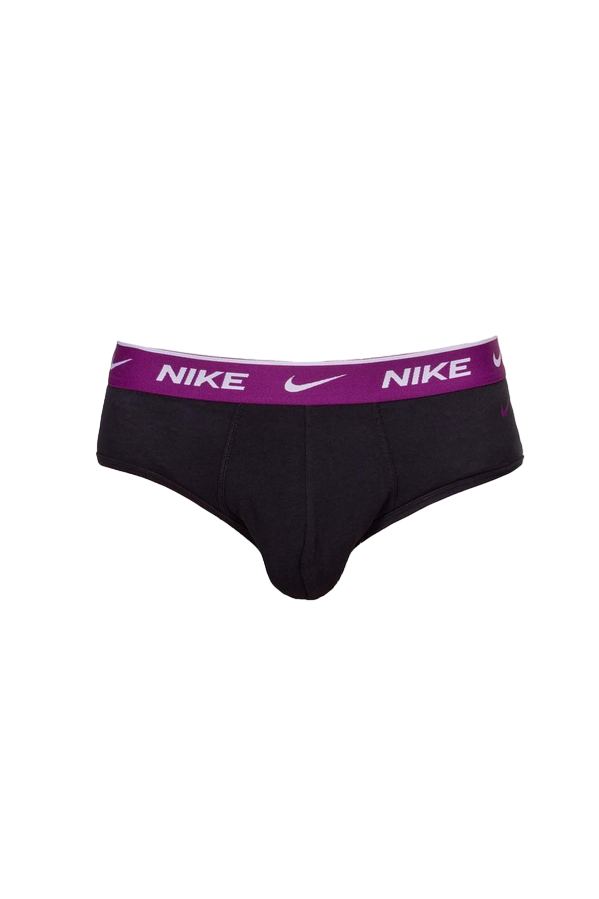 Nike intimo uomo 3 Slip neri con acquamarina, verde e viola 0000KE1006-EWQ