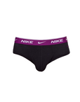 Nike intimo uomo 3 Slip neri con acquamarina, verde e viola 0000KE1006-EWQ