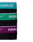 Nike intimo uomo 3 Slip neri con acquamarina, verde e viola 0000KE1006-EWQ