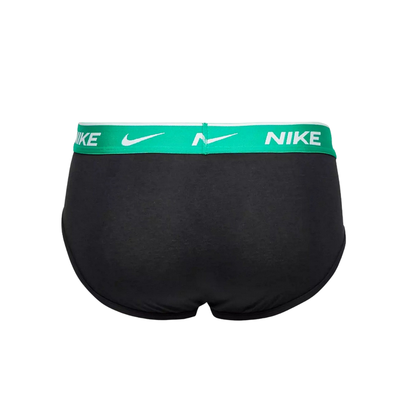 Nike intimo uomo 3 Slip neri con blu arancio verde 0000KE1006-LBE