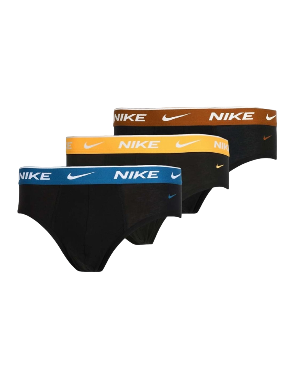 Nike intimo uomo Brief 0000KE1006 C48 confezione da 3 paia verde arancio coccio