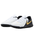 Nike scarpa da calcetto da ragazzo Phanton Gx II Club TF FJ2604-100 bianco-nero-oro