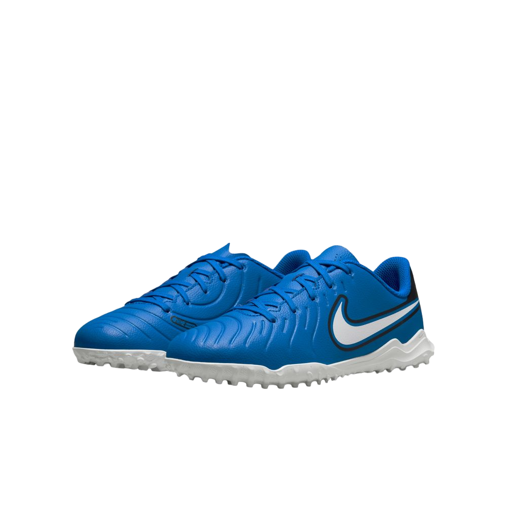 Nike scarpa da calcetto da ragazzo Tiempo Legend 10 Club DV4355-400 azzurro-bianco