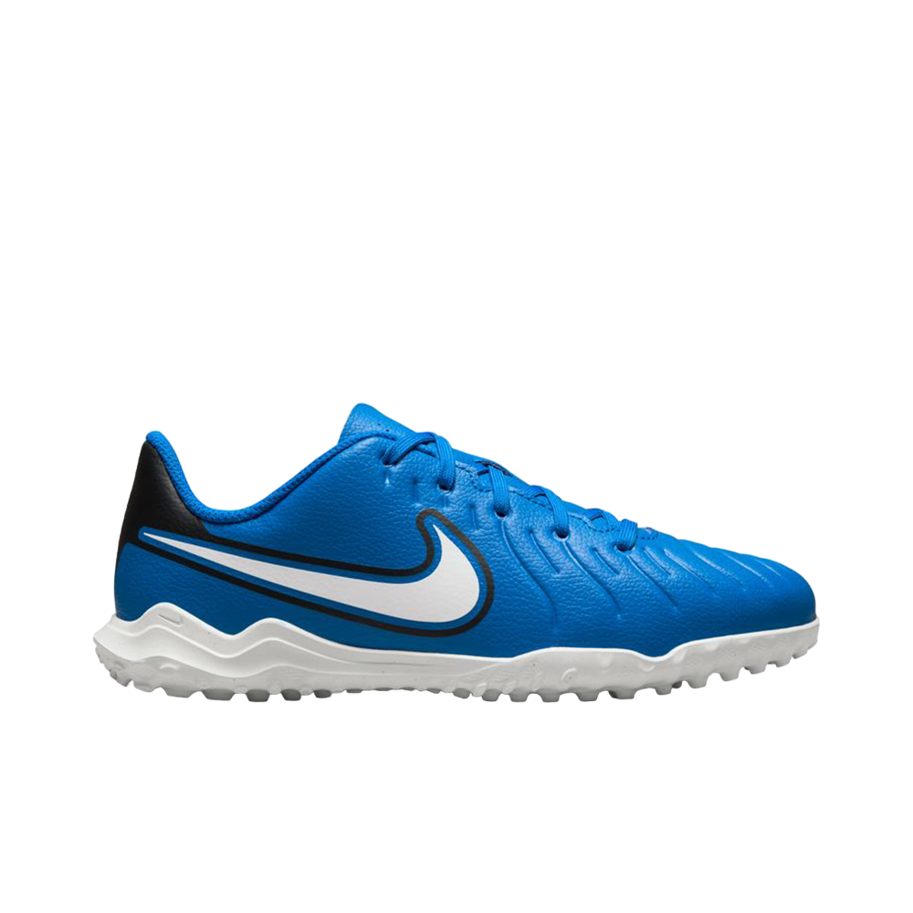 Nike scarpa da calcetto da ragazzo Tiempo Legend 10 Club DV4355-400 azzurro-bianco