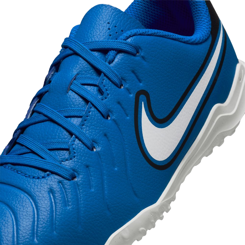 Nike scarpa da calcetto da ragazzo Tiempo Legend 10 Club DV4355-400 azzurro-bianco