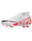 Nike scarpa da calcio da ragazzo Superfly 9 Club FG/MG DJ5959-600 crimosi-bianco-nero