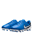 Nike scarpa da calcio da ragazzo Tiempo Legend 10 Club DV4352-400 azzurro-bianco