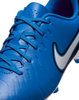 Nike scarpa da calcio da ragazzo Tiempo Legend 10 Club DV4352-400 azzurro-bianco