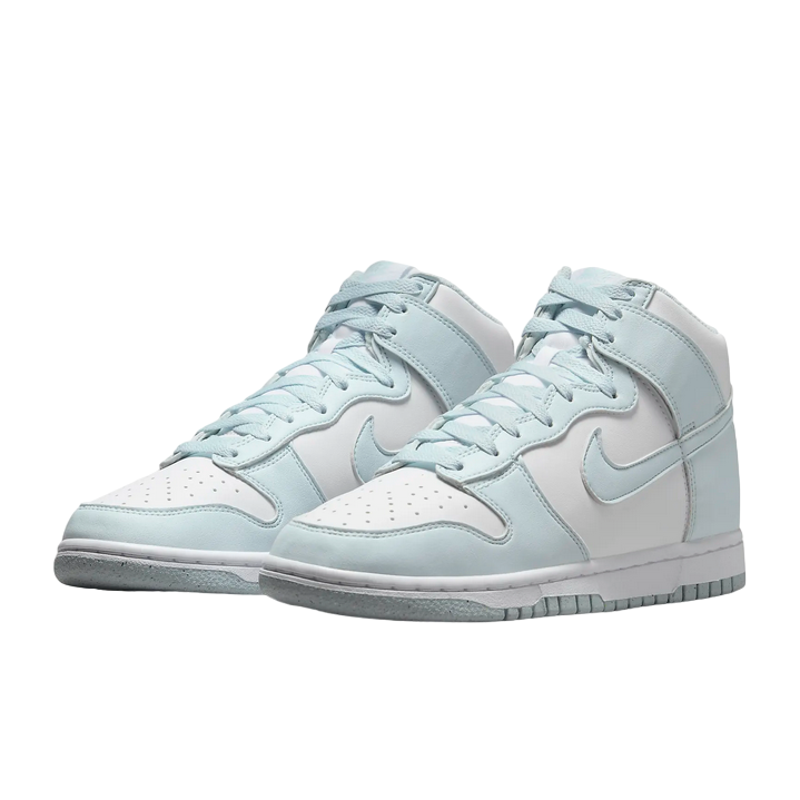 Nike scarpa sneakers alta da donna Dunk High NN FV5960-100 bianco-azzurro glaciale