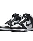 Nike scarpa sneakers alta da uomo Dunk High Retro DD1399-105 bianco-nero