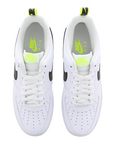 Nike scarpa sneakers da adulti Air Force 1 '07 DZ4510-100 bianco nero giallo evidenziatore