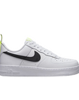 Nike scarpa sneakers da adulti Air Force 1 '07 DZ4510-100 bianco nero giallo evidenziatore