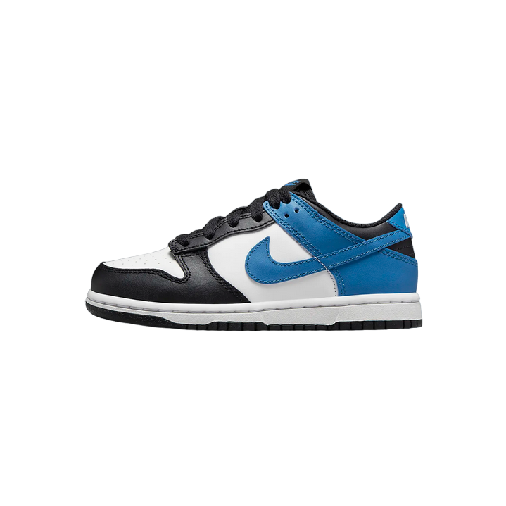 Nike scarpa sneakers da bambino Dunk Low DH9756 104 bianco-blu-nero