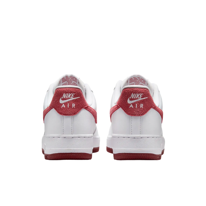 Nike scarpa sneakers da donna Air Force 1 &#39;07 FQ7626-100 bianco-rosso chiaro