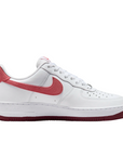 Nike scarpa sneakers da donna Air Force 1 '07 FQ7626-100 bianco-rosso chiaro