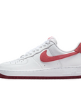 Nike scarpa sneakers da donna Air Force 1 '07 FQ7626-100 bianco-rosso chiaro