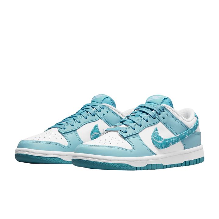 Nike scarpa sneakers da donna Dunk Low DH4401-101 bianco-acqua blu